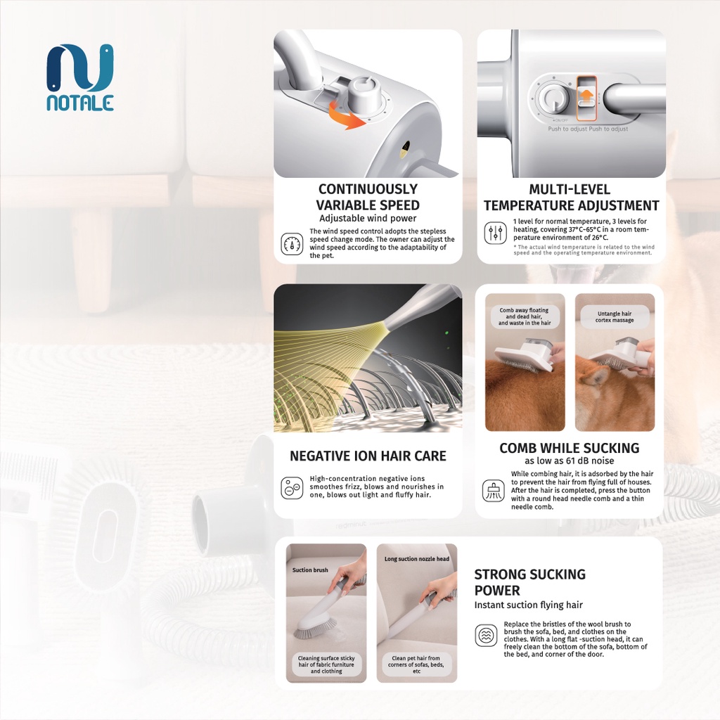 Inti Nya Teknologi Notale Professional Pet Blower  NTL-BG991