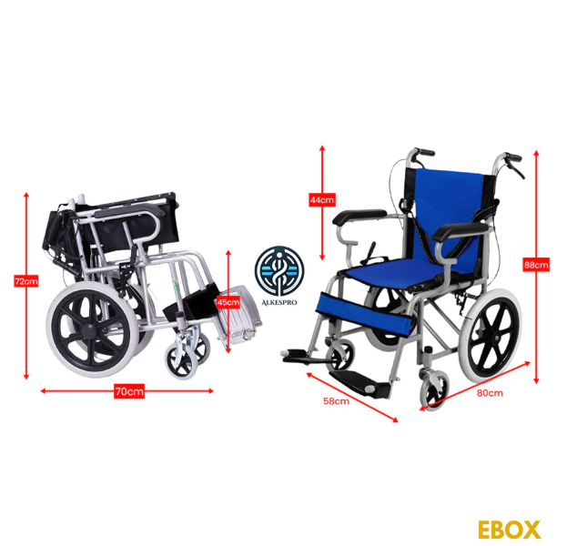  Alkespro Kursi Roda Lipat Aluminium