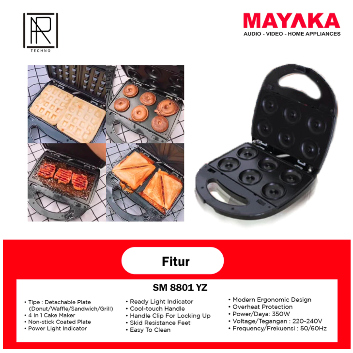 Multi Mayaka Mayaka 4 in 1 Cake Master/Toaster SM-8801 YZ