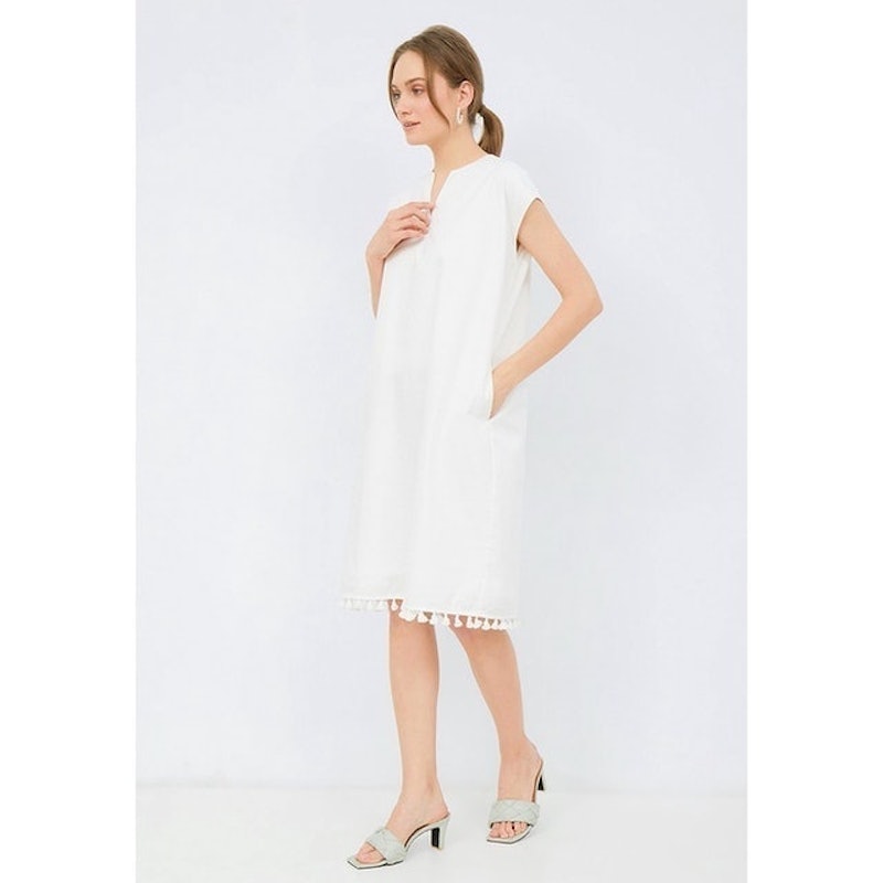 The Executive Short Kaftan with Tassel Details 3