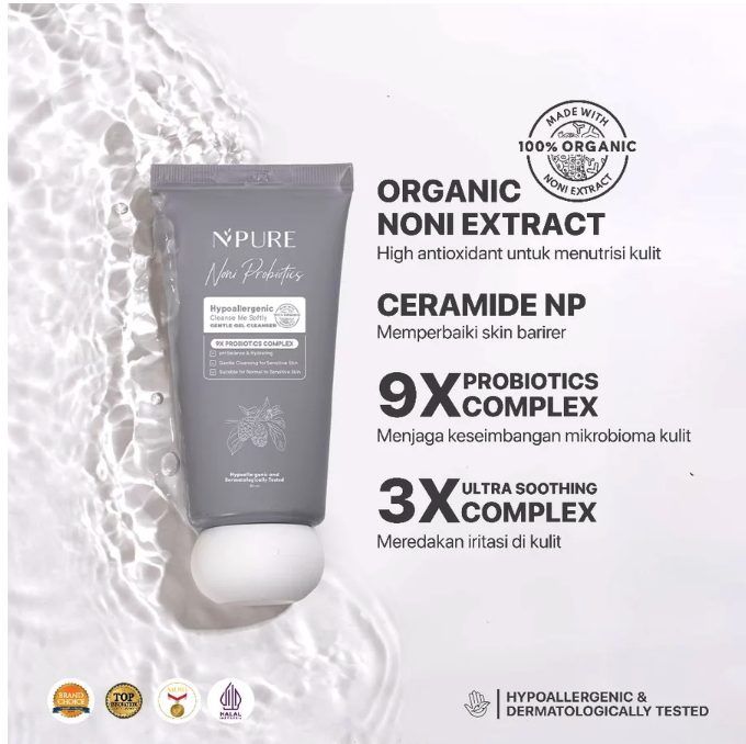 Noni Probiotics Hypoallergenic Cleanse Me Softly Gentle Gel Cleanser 3