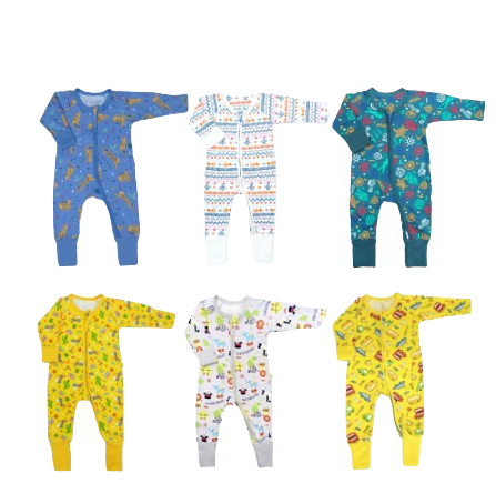 Bon Bin Zoo Sleepsuit Ritsleting Anak Bayi Laki-laki 0-3 Tahun