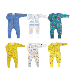 Bon Bin Zoo Sleepsuit Ritsleting Anak Bayi Laki-laki 0-3 Tahun