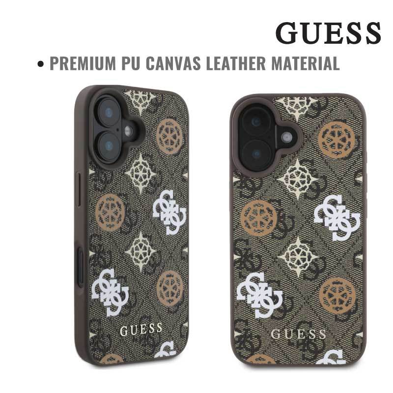 Guess Inc Guess Case iPhone 16 Series Magsafe PU Peony 4G BG