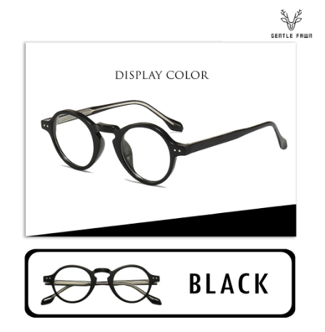 Gentle Fawn Kacamata Antiradiasi Blueray Model Bulat Retro Vintage TR 90