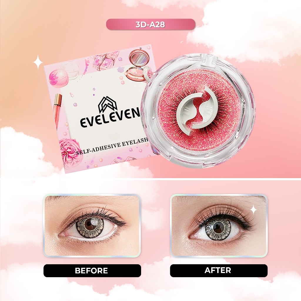 EVELEVEN EVELEVEN Bulu Mata Palsu Natural 3D-A28