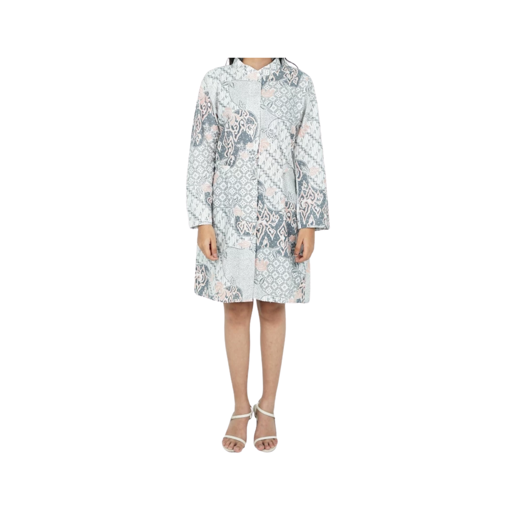 Batik Trusmi Dress Batik Mega Mendung Kombinasi Pastel