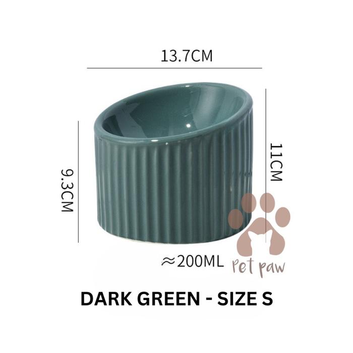  Petpaw Aesthetic Stripe Ceramic Tilted Bowl