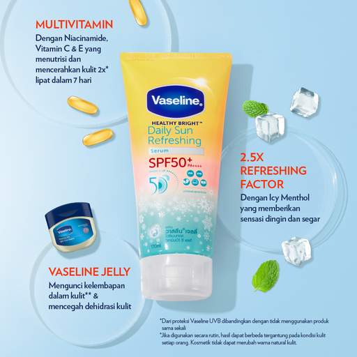Unilever Indonesia Vaseline® Healthy Bright Daily Sun Refreshing Serum SPF 50+ PA++++