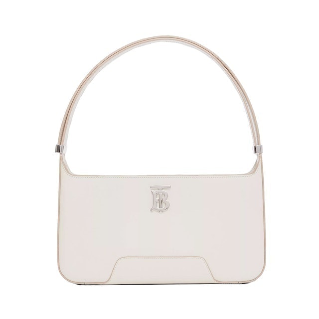 Burberry TB Logo Buckle Leather Shoulder Bag