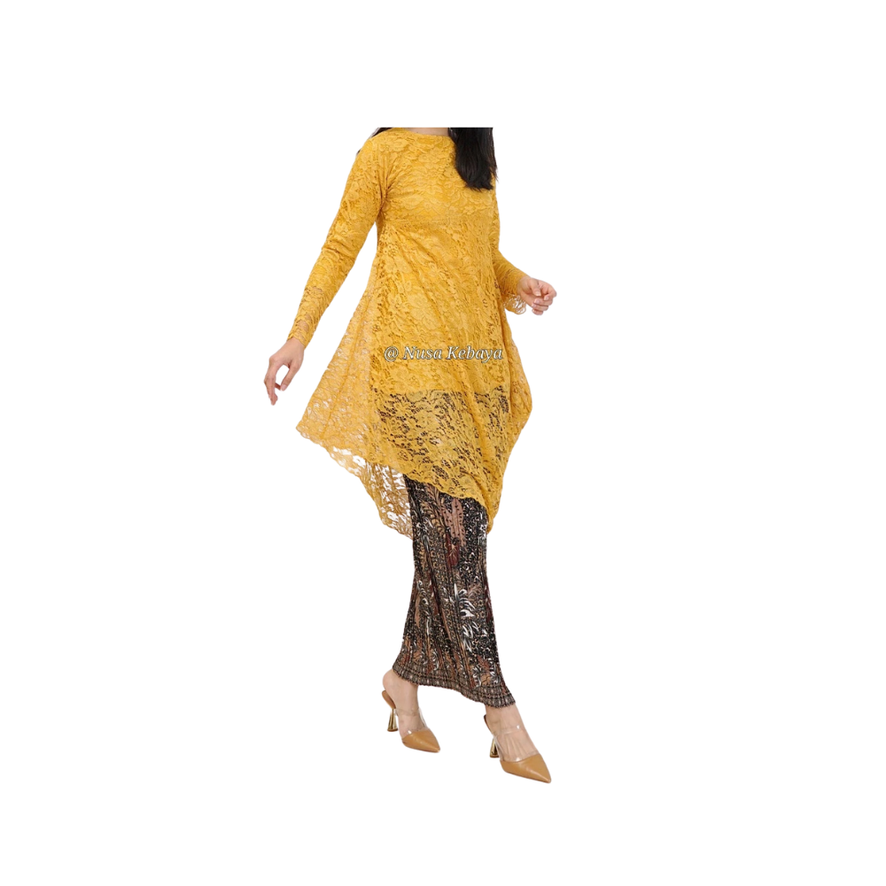 Nusa Kebaya Nusa Kebaya Setelan Kebaya Tunik Brukat Miring