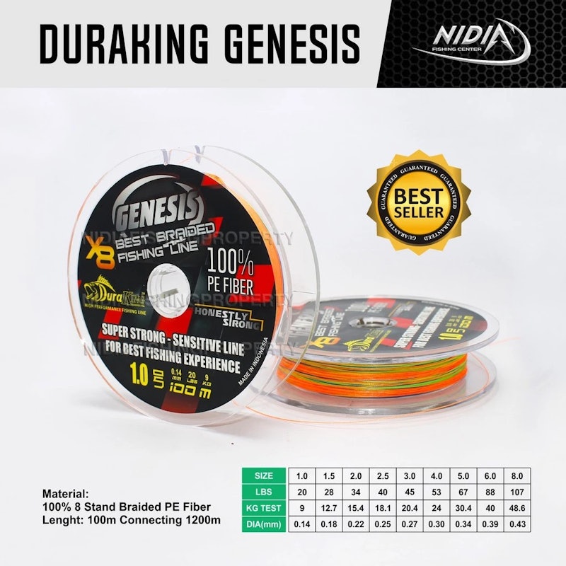 Duraking Genesis Braided Fishing Line X8 3
