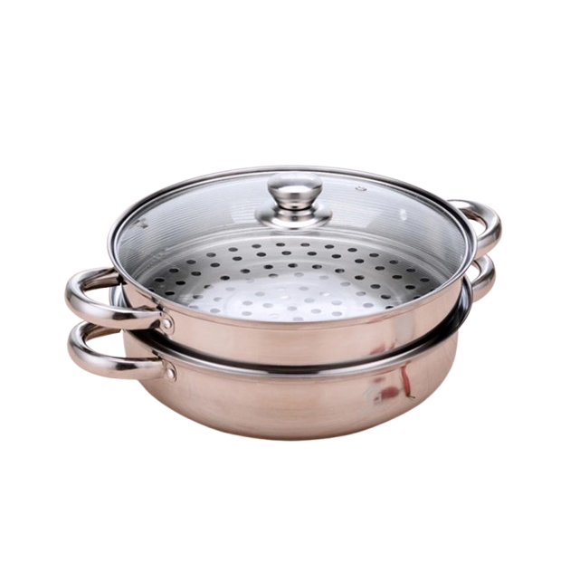 GM Bear Steamer Stainless Steel 2 Tingkat  ｜ 1036