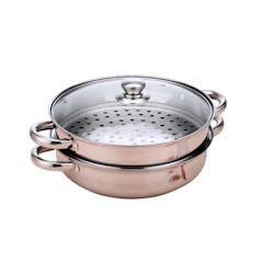 GM Bear Steamer Stainless Steel 2 Tingkat