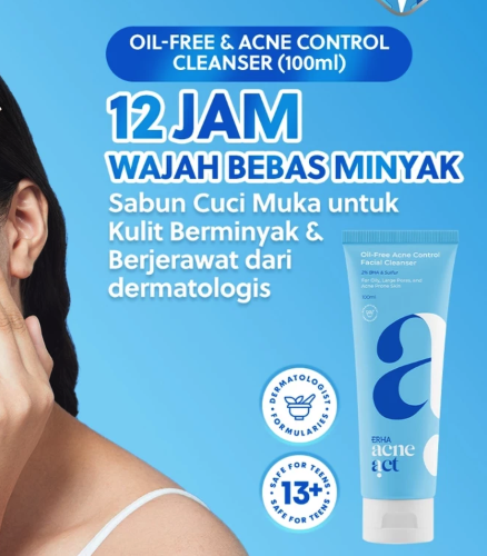 ERHA Clinic Indonesia ERHA Acneact Oil-Free & Acne Control Cleanser 
