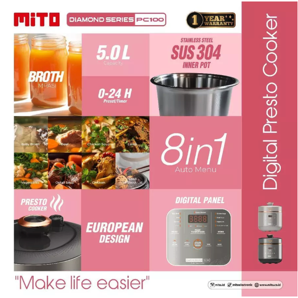 Mahakarya Sukses Indonesia MITO Digital Pressure Cooker PC100