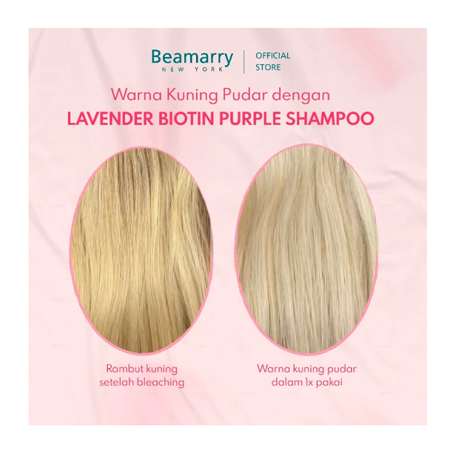 Beamarry Indonesia Makmur Beamarry New York Lavender Biotin Purple Shampoo 