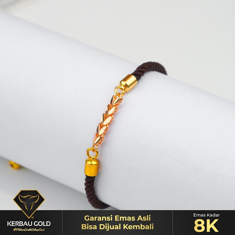 Gelang Emas Tali Daun Polos 8K 2