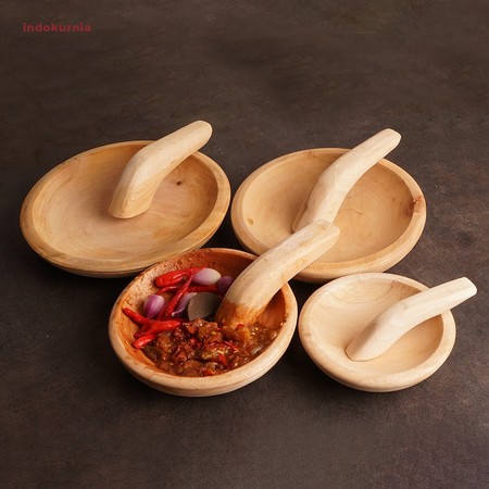 Indokurnia Maju Perkasa Indokurnia Cobek Kayu Kecil Premium