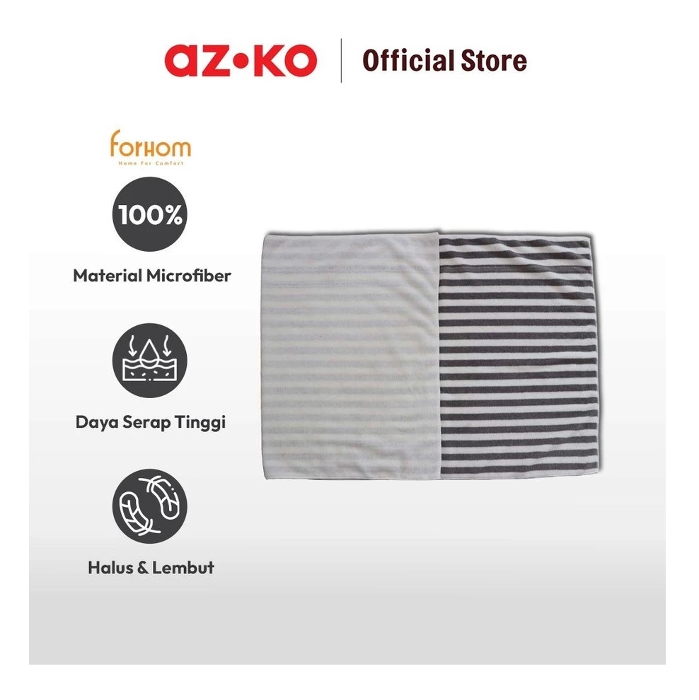 AZKO Forhom 70x140 cm Handuk Mandi Microfiber S Abu-Abu 4
