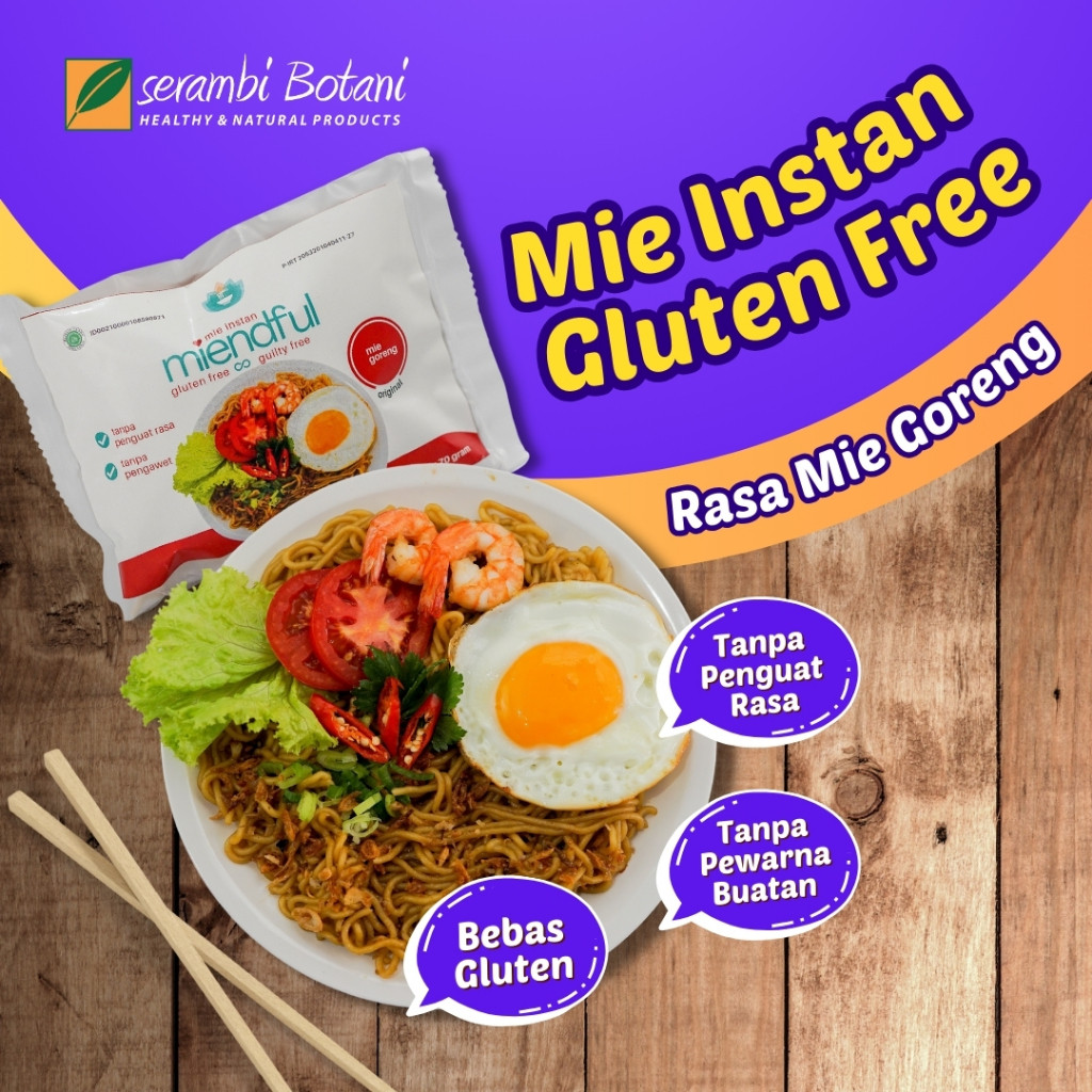 Indofood CBP Sukses Makmur Miendful Mie Instan Gluten Free Rasa Goreng