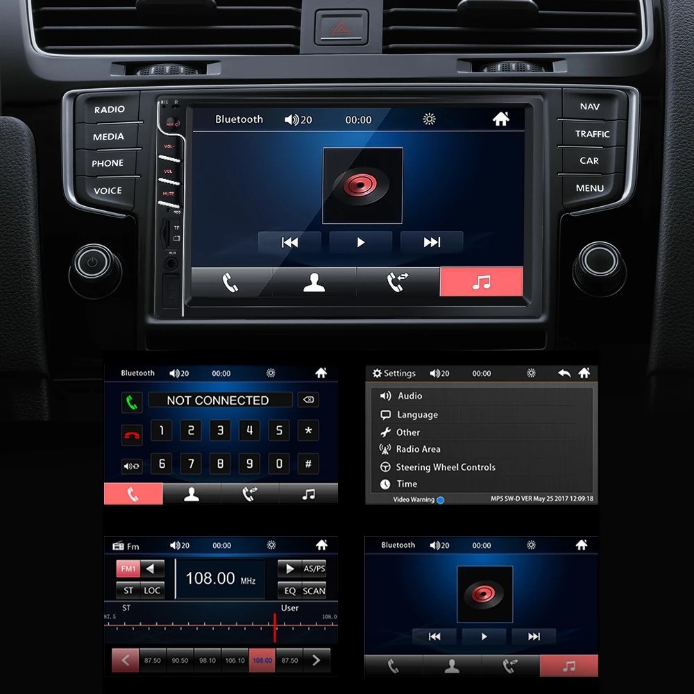  MOFOX Radio Mobil Double Din Universal 7 Inci 7033B