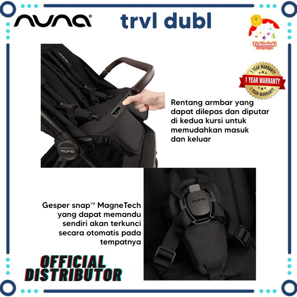 Nuna TRVL dubl Stroller 4