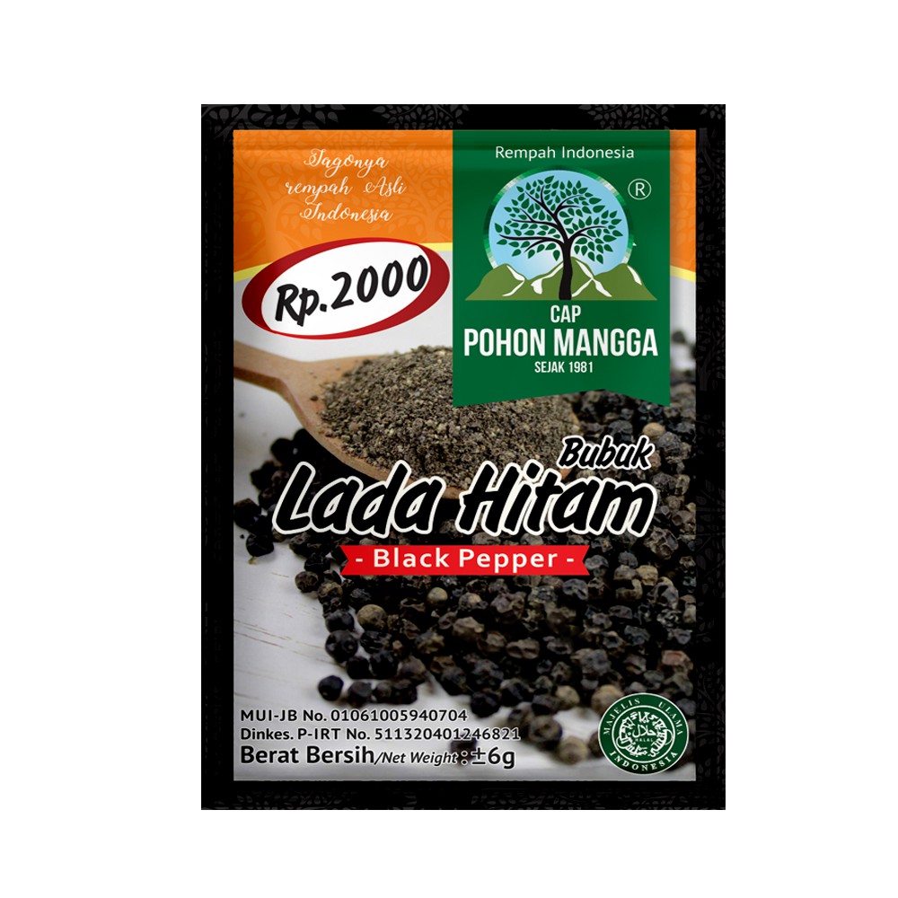 Cap Pohon Mangga Bubuk Lada Hitam 