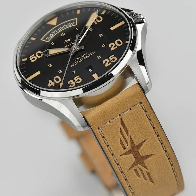 Khaki Aviation Day Date Auto 4