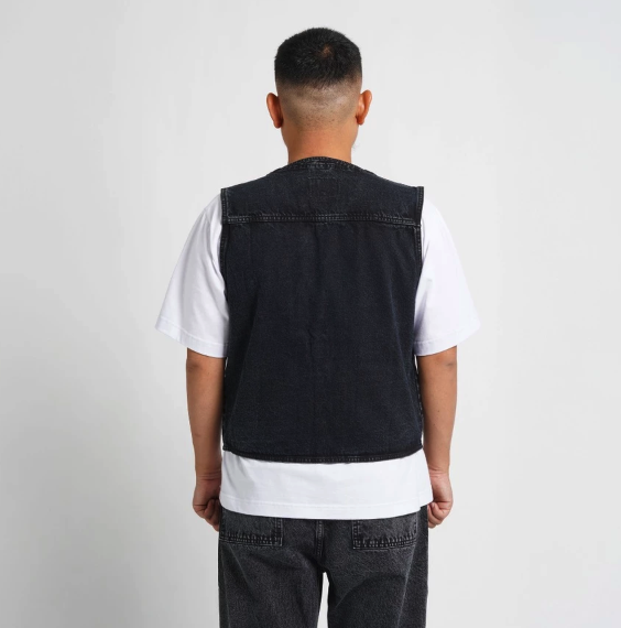  Superego Vest Denim Pria Snow Black VDW01G