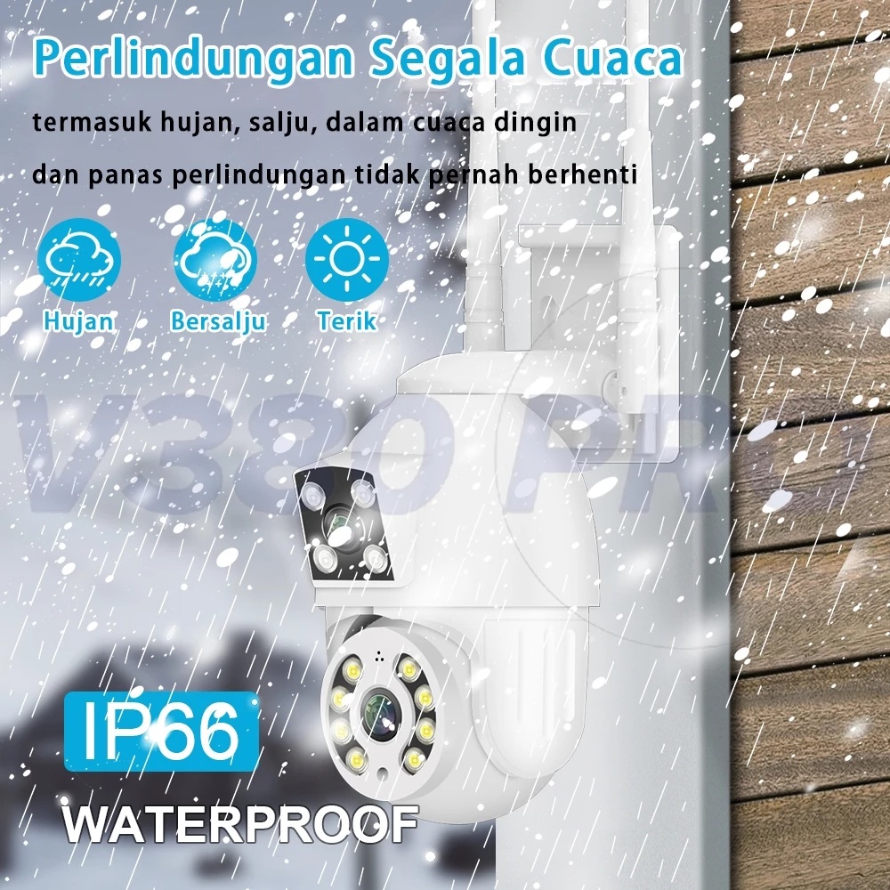 Guangzhou Macro-Video Technology V380 Pro Kamera CCTV 8MP Lensa Ganda