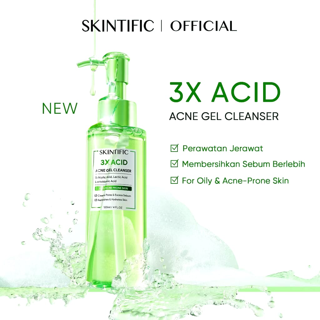 SKINTIFIC Cosmetics SKINTIFIC 3X Acid Acne Gel Cleanser