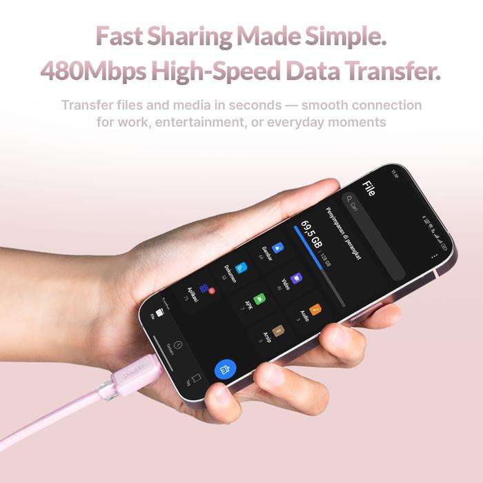 UNEED Jelly Silicone Data Cable Type-C to Lightning 30W 1M UCB68CI