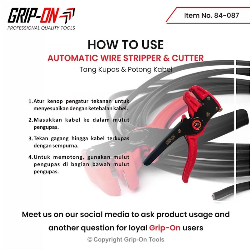 Grip-On Automatic Wire Stripper Cutter 5