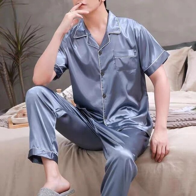  RULIF Setelan Piyama Satin Polos