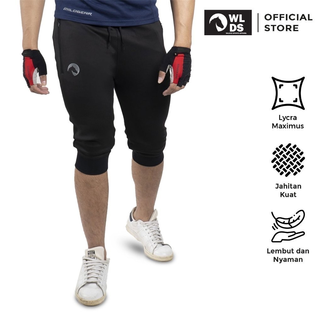 Waldos Sports Apparel Waldos Jogger 3/4 Half Pants Zipper WAL-M 