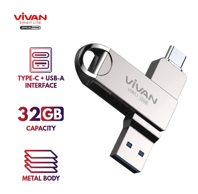 Wook Global Technology VIVAN Elite Dual Drive USB Type-C VOC232
