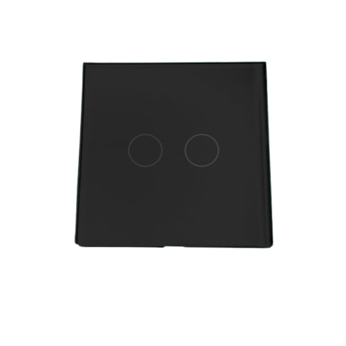 BARDI ｜ Wall Switch EU 2 Gang Hitam