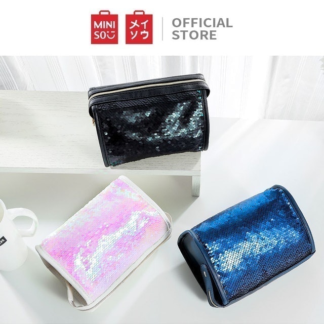 MINISO Sequin Rectangular Cosmetic Bag