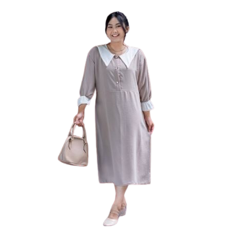 Haneul Collar Midi Dress