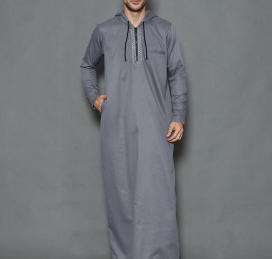 Kawan Muslim Kawan Muslim Jubah Gamis Pria Dewasa Hoodie Motif Bordir