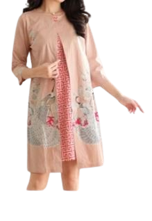 Hebethelabel Min Peach Batik Cheongsam