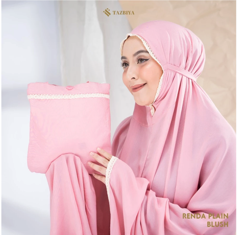 Tazbiya Mukena Dewasa Basic Jumbo Renda Plain 4