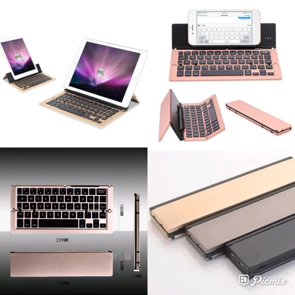  Portable Mini Folding Bluetooth Wireless Keyboard 