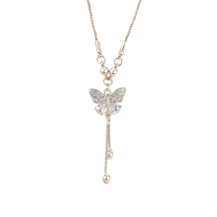 Lanme Jewelry Kalung Wanita Titanium Kupu-Kupu