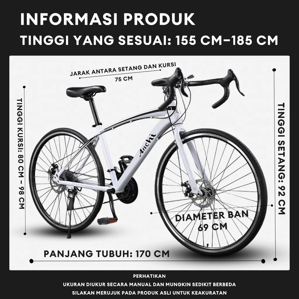  ANCHI Sepeda Road Bike 700c