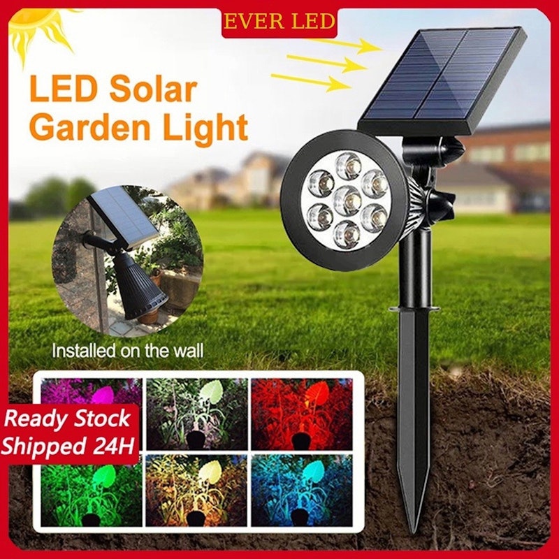 COMEOX Lampu Taman Tenaga Surya 7 LED RGB 3