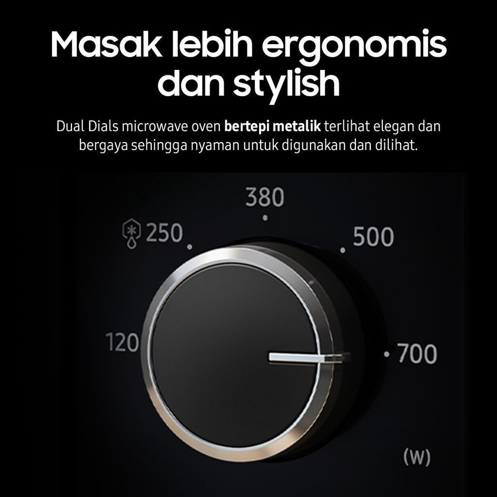 Samsung Electronics  Samsung Microwave Solo dengan Full Glass Door 20L MS20A3010AL/SE