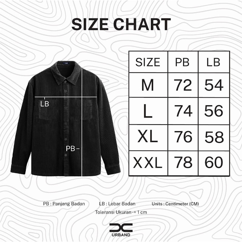 X-Urband Absolute Kemeja Corduroy Unisex Polos 5