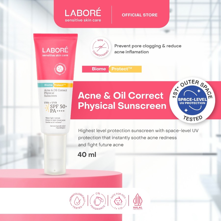 Paragon Technology and Innovation LABORÉ BiomeProtect™ Acne & Oil Correct Physical Sunscreen